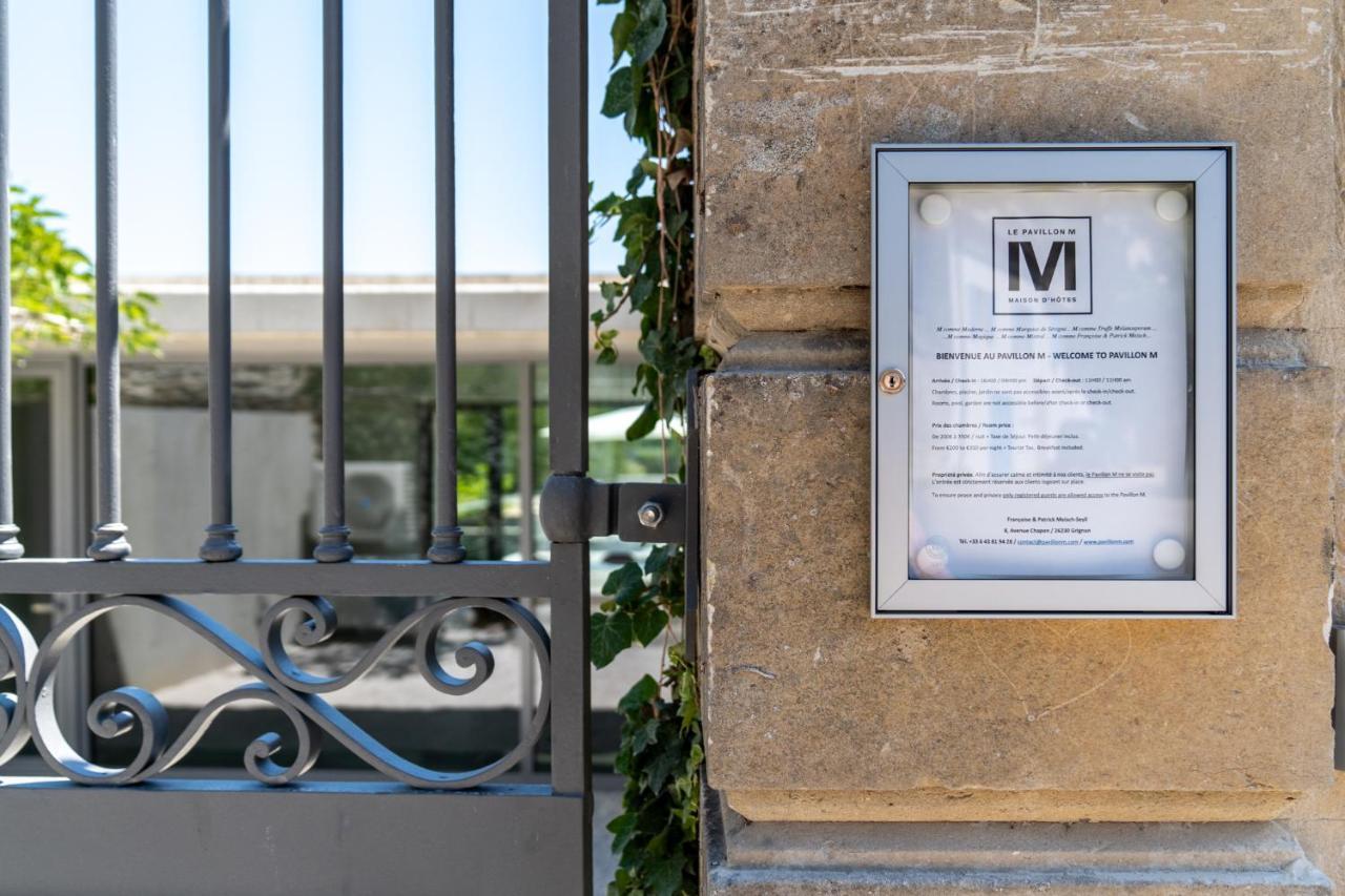 Le Pavillon M, Chambres D'Hotes De Luxe Avec Piscine & Spa Grignan Exteriér fotografie